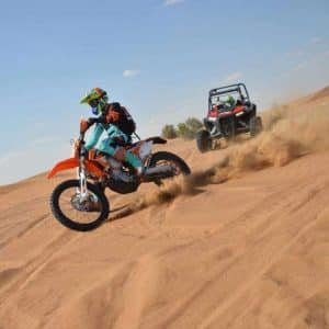 Explore the Red Desert on a motocross bike for an unforgettable adventure