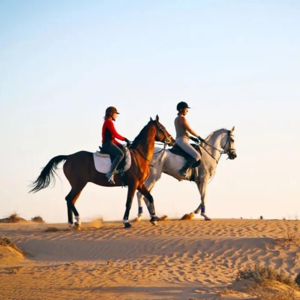 Equitazione nel deserto di Dubai