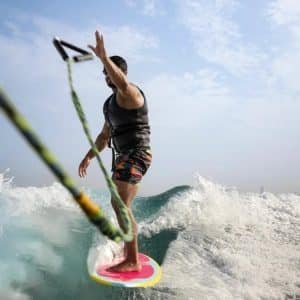 Discover the thrills of wakeboarding, water skiing and surfing at Palm Jumeirah